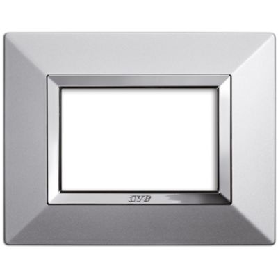 Series 44 - Zama 44 metal plate with 3 places in natural aluminium