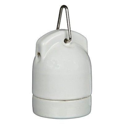 Suspension E27 porcelain lamp holder with side outlet