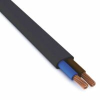 H03VVH2-F flat cable 2X0.75 black - 100m