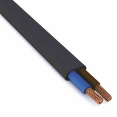 Cavo H03VVH2-F piatto 2X0.75 nero - 100mt