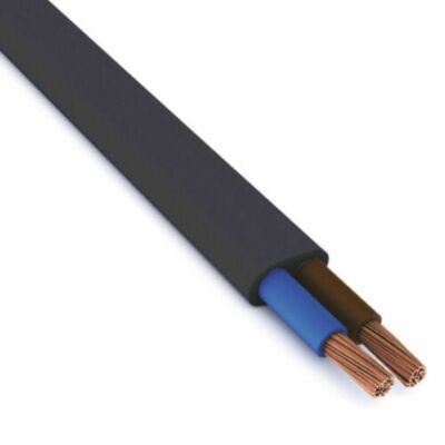 H03VVH2-F cable plano 2X0,75 negro - 100m
