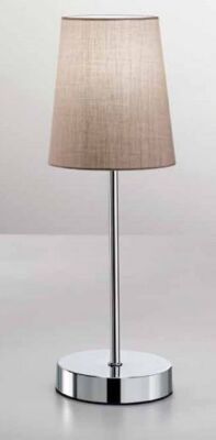 Lámpara de mesa con pantalla gris tórtola 6506