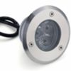 TRIS recessed spotlight in satin steel
