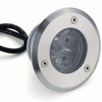 TRIS recessed spotlight in satin steel