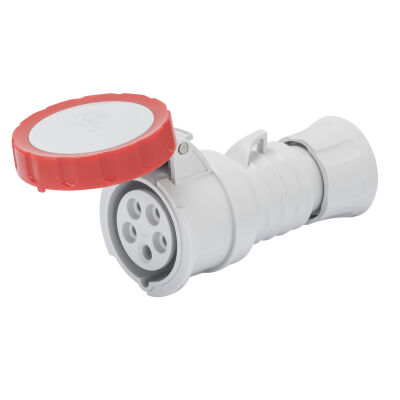 Base de enchufe roja 3P+N+T 32A 400V 6H IP67 CR