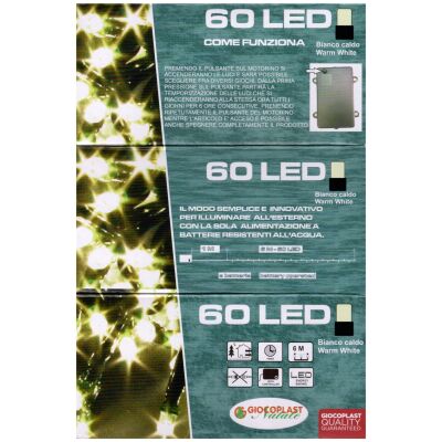 Giocoplast 14611102 - mini fireflies 60 warm white LEDs with timer