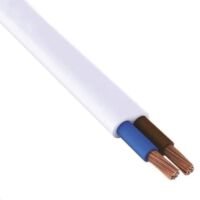 H03VVH2-F flat cable 2X0.50 white - 100m