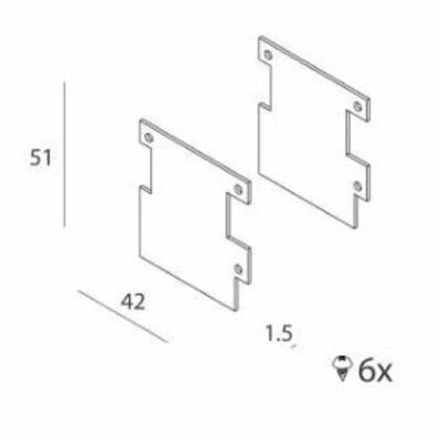 End caps for P-40 perimeter profile