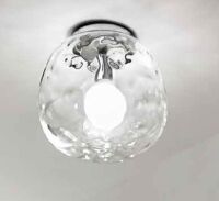 Ceiling light in polished chrome transparent glass 6467