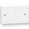 Lid for 4-seater rectangular box with screws white miniKAPPA