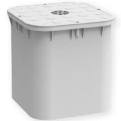 Support pour mât 250 x 250 avec couvercle gris