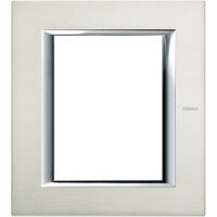 BTicino HA4826XC Axolute - Placa de aluminio cepillado 3+3 módulos