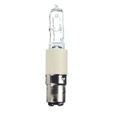 Transparent tubular halogen lamp B15d 100W 230V JD ECO30