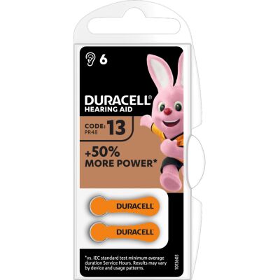 Duracell DA13 - pile pour aide auditive 13 1,45V