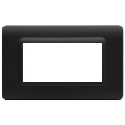 Serie 44 - Placa de tecnopolímero de 4 plazas gris Tekla 44
