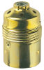 E27 yellow galvanized half threaded metal lamp holder