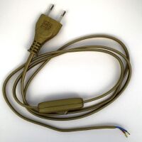 Câblage d'éclairage avec prise et interrupteur dorés