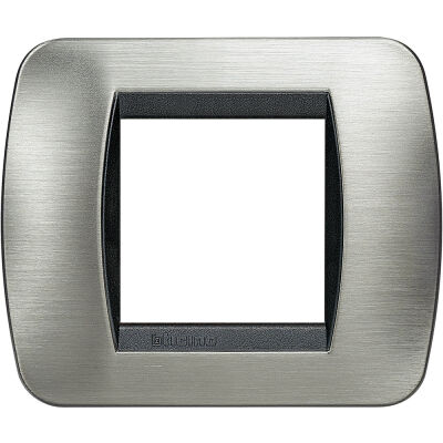 Living International - Speciali 2-place brushed steel metal plate