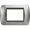 Living International - Speciali 3-place brushed steel plate