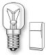 Lampada incandescenza tubolare trasparente E14 15W 230V per frigoriferi