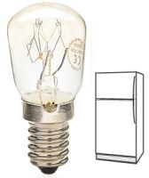 Lámpara incandescente tubular transparente E14 15W 230V para frigoríficos