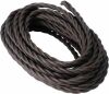 Brown cotton braided cable 3G1.5 - 50m