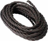 Cable trenzado algodón marrón 3G1.5 - 50m