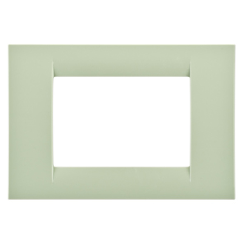 Sistema Gewiss GW22143 - Placa verde Venecia 3 módulos