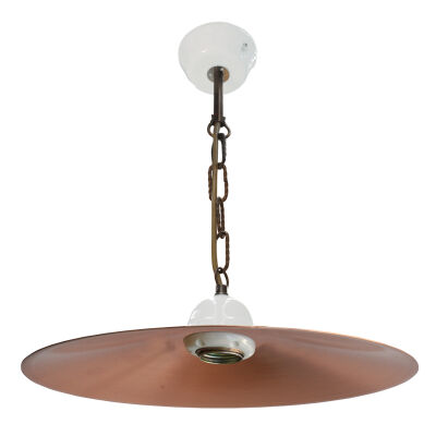 Classic smooth flat antique copper suspension chandelier of 40