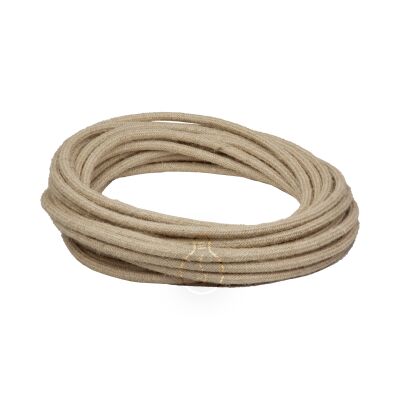 H05 3G0.75 cable covered in raw jute