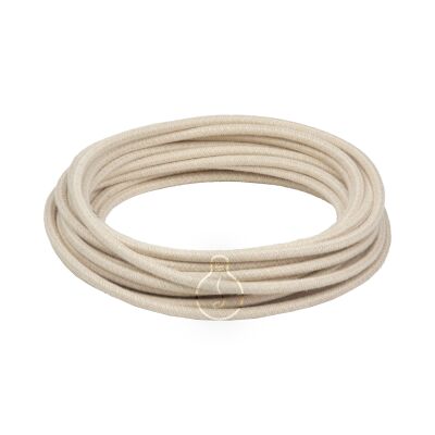 H05 3G0.75 cable covered in beige linen