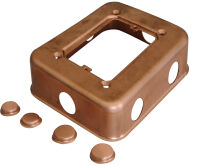 Rame satinato - caja rectangular de 20 de alto con tapas