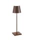 Zafferano LD0340R3 - lampada da tavolo Poldina Pro corten