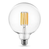 Lampe LED globe transparente 125 E27 12W 230V 2700K TECNO VINTAGE