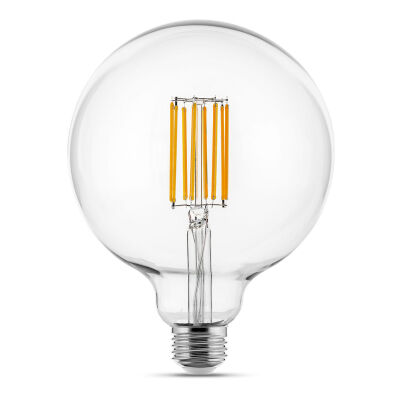 Lámpara LED globo transparente 125 E27 12W 230V 2700K TECNO VINTAGE
