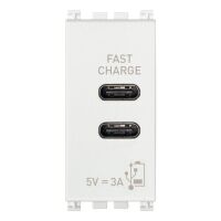 Arke White - USB C+C charger
