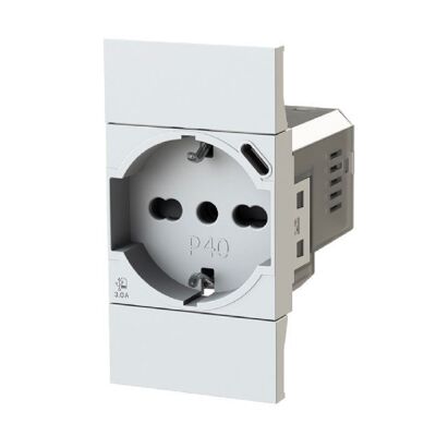 4BOX 4B.KW.P40.USB LivingNow Blanc - Prise USB 3.0 P40