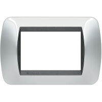 Living International - Lucenti 3-place metal plate in polished chrome