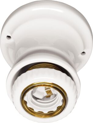 Spot mural droit en porcelaine avec bague