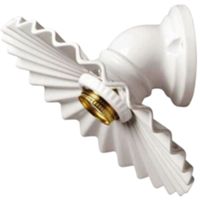 Foco de pared porcelánico curvo con placa abatible