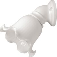 Aplique de pared curvo porcelánico con cristal tulipa