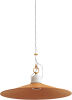 Terracotta chandelier with smooth plate ø 40 and white rosette