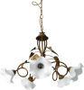 5-light chandelier GOLD - DUCATO with porcelain handkerchief ø 14