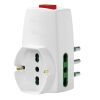 Vimar 0P00331.B - multiple adapter with universal socket and switch