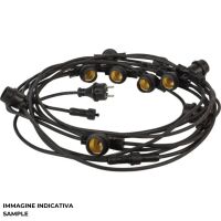 Fanton 62989 - catenaria 10 portalámparas E27 negro
