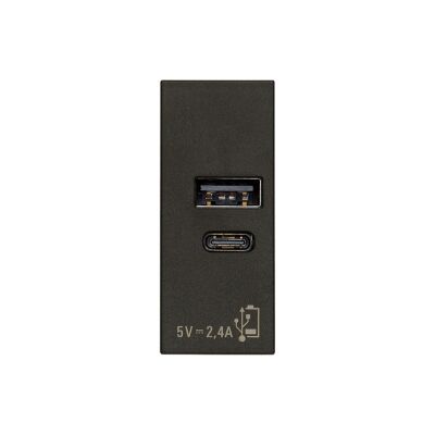 Ligne noire - Chargeur USB type A et C
