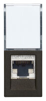 Black Linea - shielded RJ45 data transmission socket