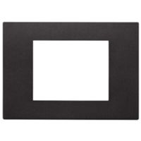 Linea - placca 3 moduli nero