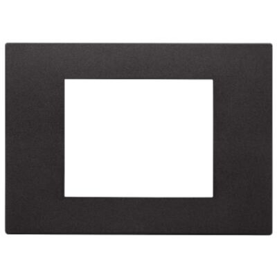 Linea - Placa negra de 3 módulos