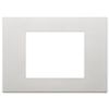 Linea - placca 3 moduli argento